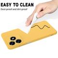 Custodia in silicone liquido con cinghia a mano per Honor X5c/X5c Plus/Play10A - Gialla