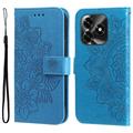 Custodia a portafoglio per Honor X5c Plus serie Mandala - Blu
