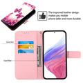 Honor X5c Plus Custodia a portafoglio serie Wonder - Farfalle rosa