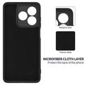 Custodia in silicone liquido con cinghia a mano per Honor X5d/X5d Plus - Nera