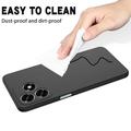 Custodia in silicone liquido con cinghia a mano per Honor X5d/X5d Plus - Nera