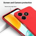 Custodia in silicone liquido con cinghia a mano per Honor X5d/X5d Plus - Rossa