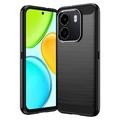 Custodia in TPU spazzolato per Honor X6e - Fibra di Carbonio