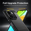 Custodia in TPU spazzolato per Honor X6e - Fibra di Carbonio