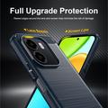 Custodia in TPU spazzolato per Honor X6e - Fibra di Carbonio - Blu