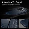 Custodia in TPU spazzolato per Honor X6e - Fibra di Carbonio - Blu