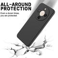 Custodia in silicone liquido con cinghia a mano per Honor X70/X9d/Magic8 Lite - Nera