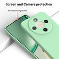 Custodia in silicone liquido con cinghia a mano per Honor X70/X9d/Magic8 Lite - Verde
