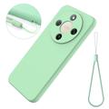 Custodia in silicone liquido con cinghia a mano per Honor X70/X9d/Magic8 Lite - Verde
