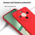 Custodia in silicone liquido con cinghia a mano per Honor X70/X9d/Magic8 Lite - Rossa