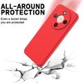 Custodia in silicone liquido con cinghia a mano per Honor X70/X9d/Magic8 Lite - Rossa