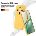 Custodia in silicone liquido con cinghia a mano per Honor X70/X9d/Magic8 Lite - Gialla