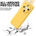 Custodia in silicone liquido con cinghia a mano per Honor X70/X9d/Magic8 Lite - Gialla