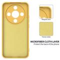Custodia in silicone liquido con cinghia a mano per Honor X70/X9d/Magic8 Lite - Gialla