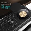 Custodia ibrida con anello rotante e protezione per fotocamera per Honor X70/X9d/Magic8 Lite - Nera