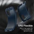 Custodia in TPU spazzolato per Honor X7e - Fibra di Carbonio - Blu