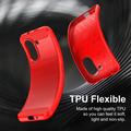 Custodia in TPU spazzolato per Honor X7e - Fibra di Carbonio - Rossa