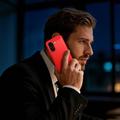 Custodia in TPU spazzolato per Honor X7e - Fibra di Carbonio - Rossa
