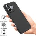 Custodia in silicone liquido con cinghia a mano per Honor X80i/600 Lite/500 Smart - Nera