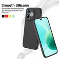 Custodia in silicone liquido con cinghia a mano per Honor X80i/600 Lite/500 Smart - Nera