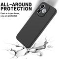 Custodia in silicone liquido con cinghia a mano per Honor X80i/600 Lite/500 Smart - Nera