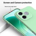Custodia in silicone liquido con cinghia a mano per Honor X80i/600 Lite/500 Smart - Verde