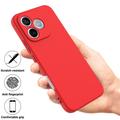 Custodia in silicone liquido con cinghia a mano per Honor X80i/600 Lite/500 Smart - Rossa