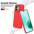 Custodia in silicone liquido con cinghia a mano per Honor X80i/600 Lite/500 Smart - Rossa