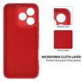 Custodia in silicone liquido con cinghia a mano per Honor X80i/600 Lite/500 Smart - Rossa