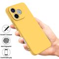 Custodia in silicone liquido con cinghia a mano per Honor X80i/600 Lite/500 Smart - Gialla