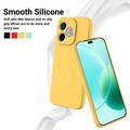 Custodia in silicone liquido con cinghia a mano per Honor X80i/600 Lite/500 Smart - Gialla