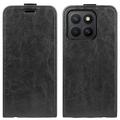 Custodia Flip Verticale con Slot per Schede per Honor X8c - Nera