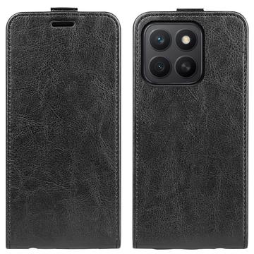 Custodia Flip Verticale con Slot per Schede per Honor X8c - Nera