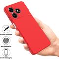 Custodia in silicone liquido con cinghia a mano per Honor X8d - Rossa