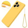 Custodia in silicone liquido con cinghia a mano per Honor X8d - Gialla