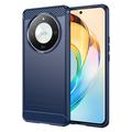 Custodia in TPU spazzolato per Honor X9b - Fibra di carbonio - Blu