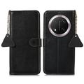 Custodia a Portafoglio in Pelle con RFID per Honor X60 Pro/X9c/Magic7 Lite - Nera
