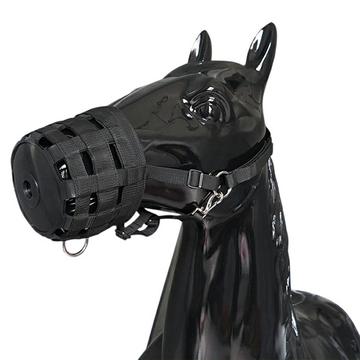 Museruola da pascolo per cavalli - Taglia L - Nero