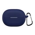 Custodia in silicone per Huawei FreeBuds Pro 5 con moschettone - Blu Scuro