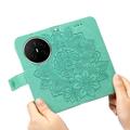 Custodia a portafoglio per Huawei Mate 70 Air serie Mandala - Verde