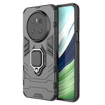 Custodia Ibrida Huawei Mate 70 con Supporto ad Anello - Nera