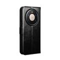 Custodia in pelle a portafoglio Huawei Mate 80 Pro Max Qialino Classic - nera