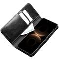 Custodia in pelle a portafoglio Huawei Mate 80 Pro Qialino Classic - nera
