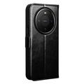 Custodia in pelle a portafoglio Huawei Mate 80 Qialino Classic - nera