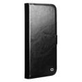 Custodia in pelle a portafoglio Huawei Mate 80 Qialino Classic - nera