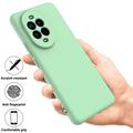 Custodia in silicone liquido con cinghia a mano per Huawei Nova 13 Pro - Verde