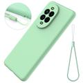 Custodia in silicone liquido con cinghia a mano per Huawei Nova 13 Pro - Verde