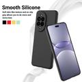 Custodia in silicone liquido con cinghia a mano per Huawei Nova 15 - Nera