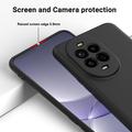 Custodia in silicone liquido con cinghia a mano per Huawei Nova 15 - Nera