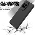 Custodia in silicone liquido con cinghia a mano per Huawei Nova 15 - Nera